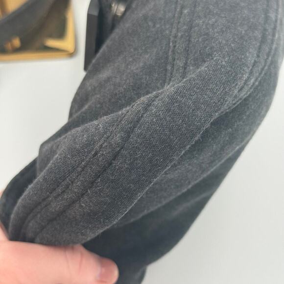 Fendi Charcoal Grey Gray Wool Baguette Dark Gray Gunmetal Hardware Shoulder Bag - Picture 4 of 11